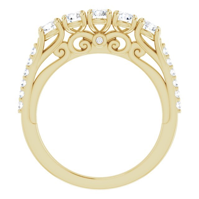 14K Yellow 5/8 CTW Diamond Anniversary Band - Balacia