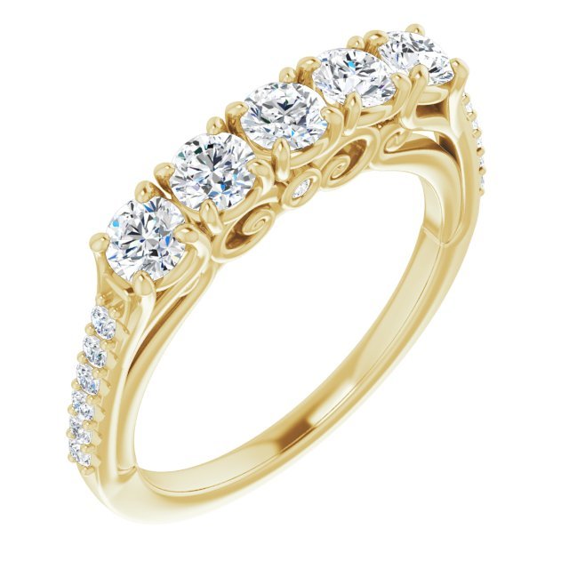 14K Yellow 5/8 CTW Diamond Anniversary Band - Balacia