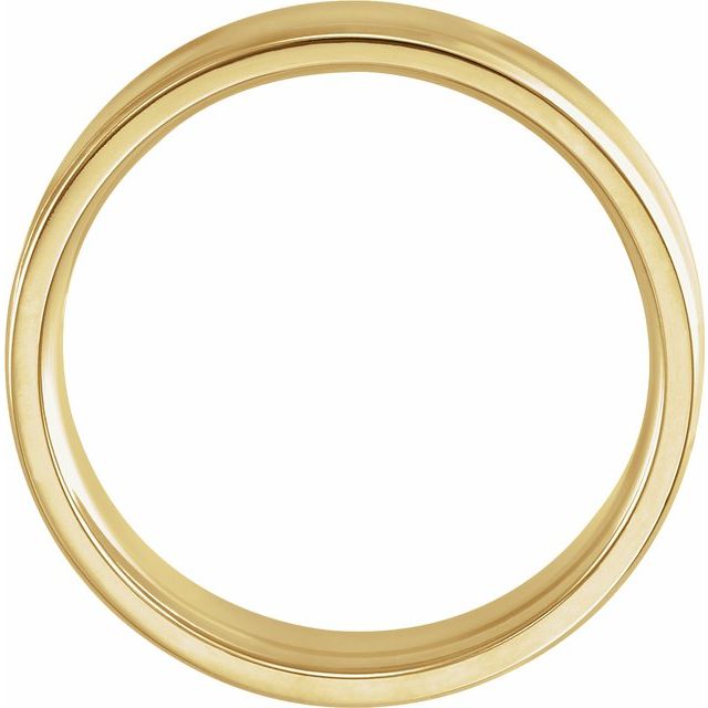 14K Yellow 6 mm Beveled - Edge Concave Band - Balacia