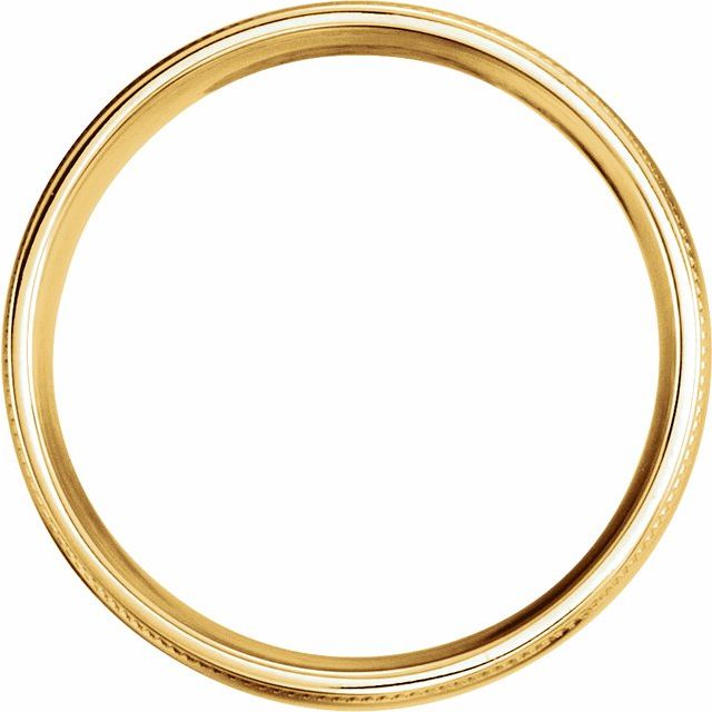 14K Yellow 6 mm Coin Edge Design Band - Balacia