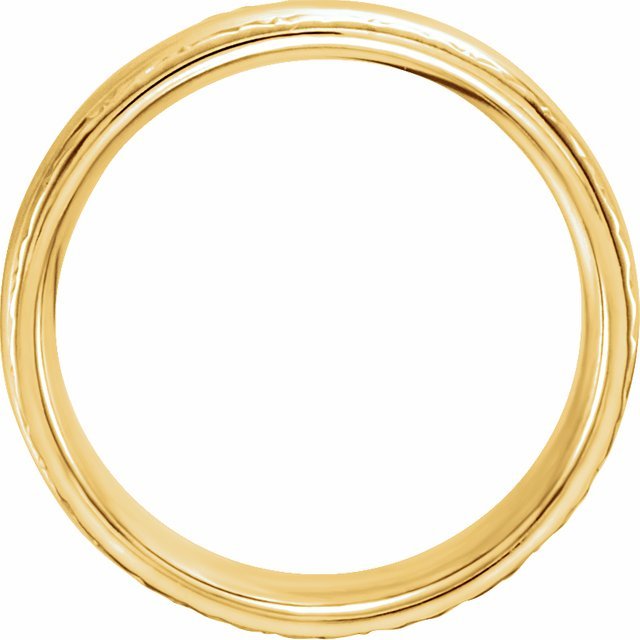 14K Yellow 6 mm Design - Engraved Band - Balacia