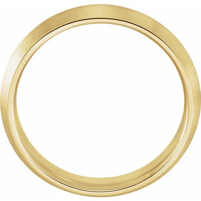 14K Yellow 6 mm Knife - Edge Band with Satin Finish - Balacia