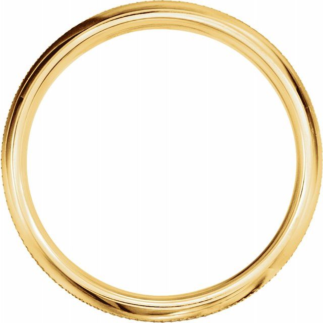 14K Yellow 6 mm Knurl Design Band - Balacia