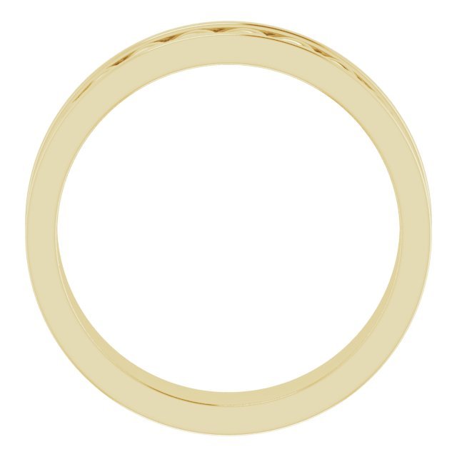 14K Yellow 6 mm Link Design Band - Balacia