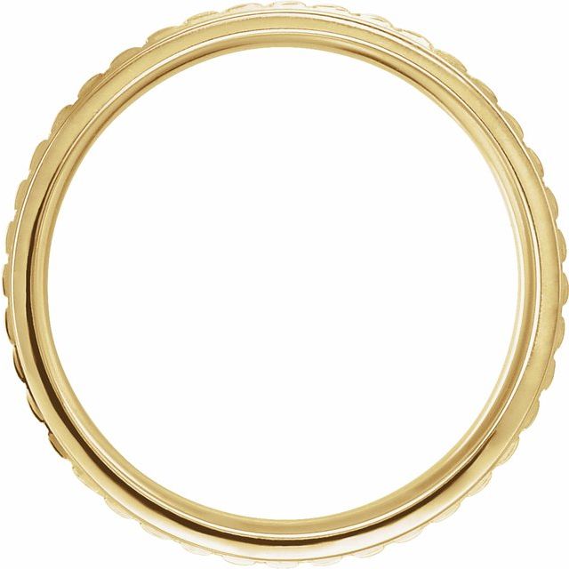 14K Yellow 6 mm Ridged Band - Balacia