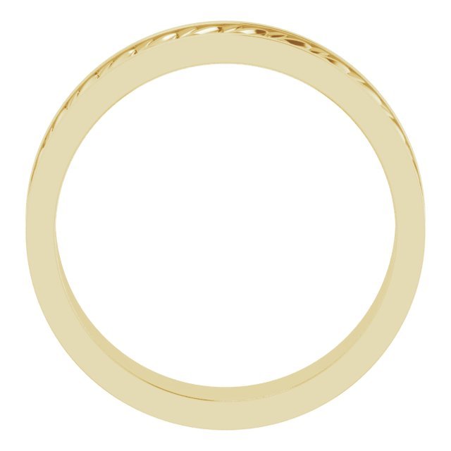 14K Yellow 6 mm Scale Patterned Band - Balacia