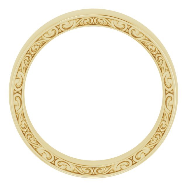 14K Yellow 6 mm Sculptural Band - Balacia