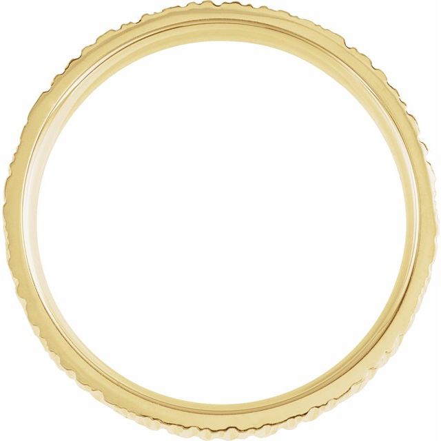 14K Yellow 6 mm Tree Bark Pattern Band - Balacia