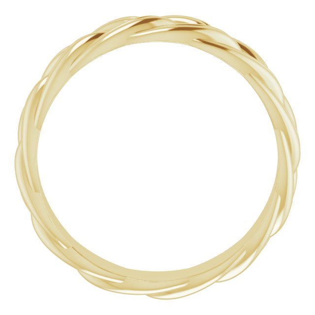 14K Yellow 6 mm Woven - Design Band - Balacia