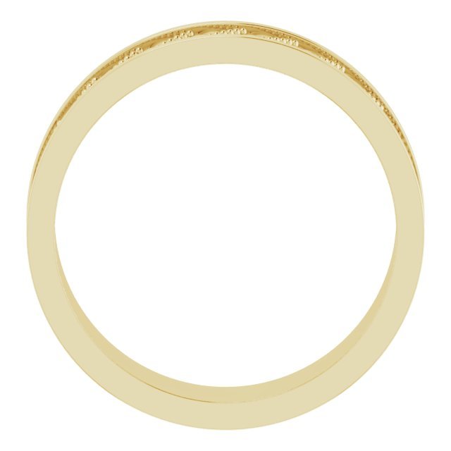 14K Yellow 7 mm Geometric Band - Balacia