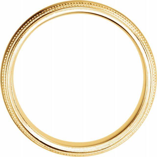 14K Yellow & White 8 mm Double Edge Band with Milgrain - Balacia