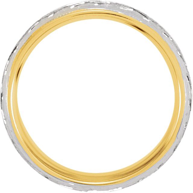 14K Yellow/White 7 mm Woven - Design Band - Balacia