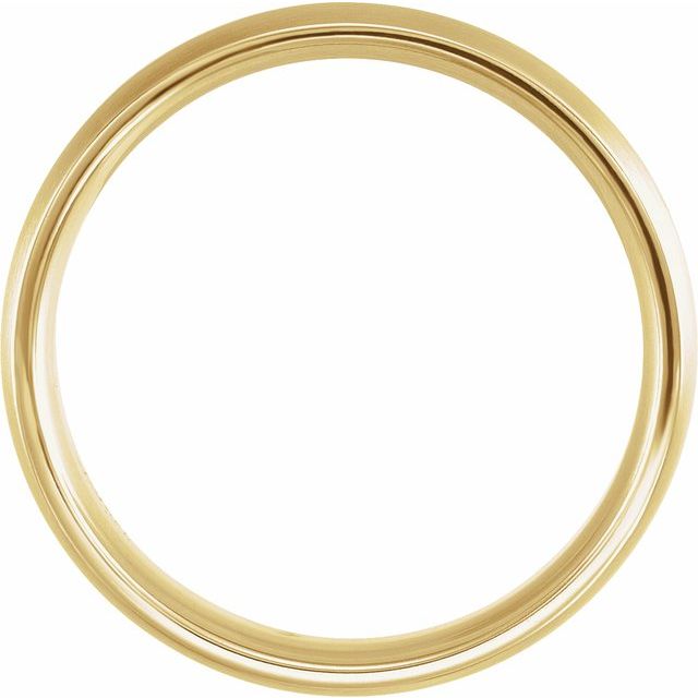 14K Yellow/White/Yellow 6 mm Half Round Band with Satin Finish - Balacia