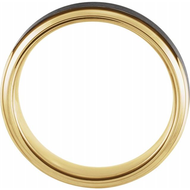 18K Yellow Gold PVD & Black PVD Tungsten 4 mm Band - Balacia