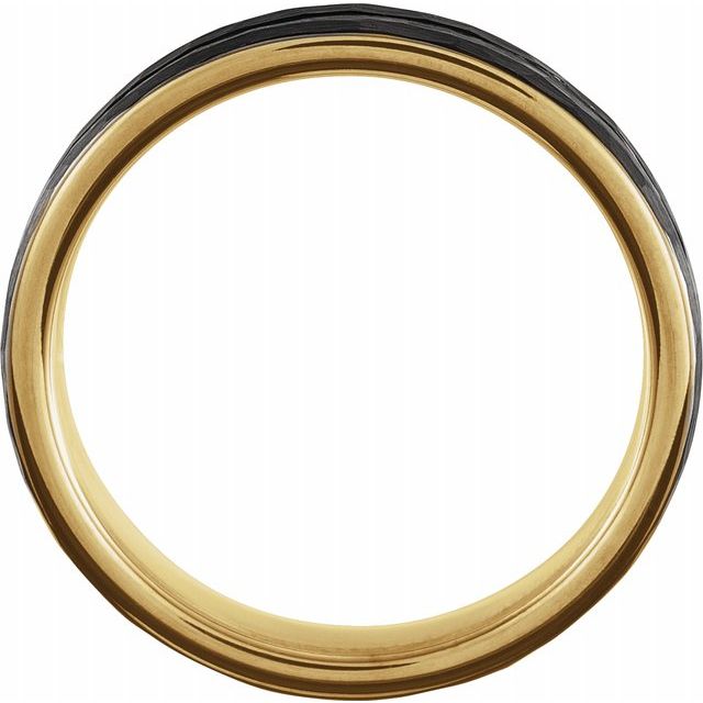 18K Yellow Gold PVD & Black PVD Tungsten 4 mm Band - Balacia