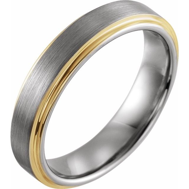 18K Yellow Gold PVD Tungsten 5 mm Band - Balacia