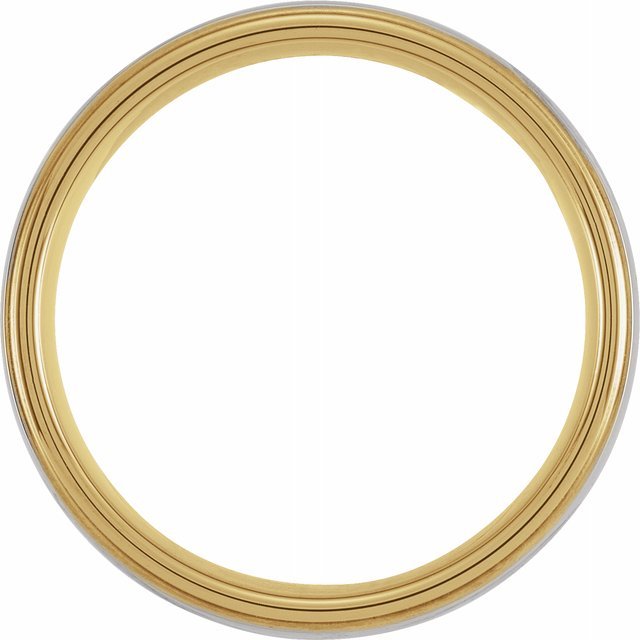18K Yellow Gold PVD Tungsten 6 mm Flat Edge Band - Balacia