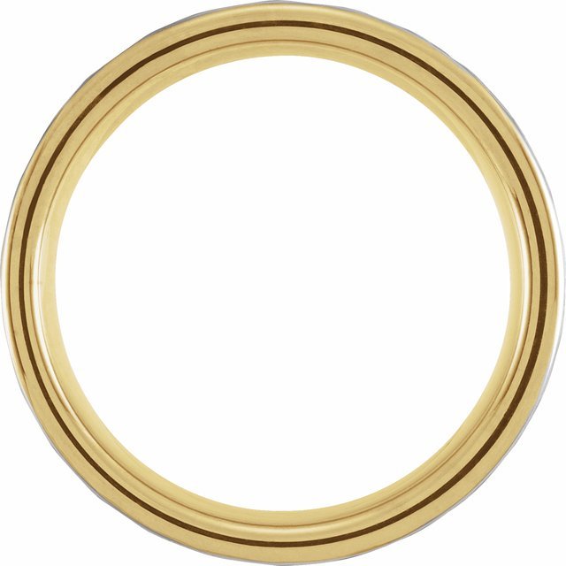 18K Yellow Gold PVD Tungsten 8 mm Grooved Band with Hammer Finish - Balacia