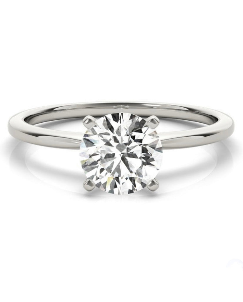 2 Carat Round Moissanite Solitaire Engagement Ring - Balacia