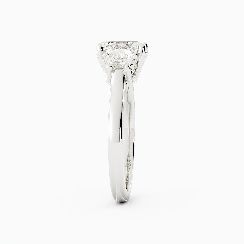 2.2 Carat Oval Cut Diamond Engagement Ring 14k White Gold - Balacia