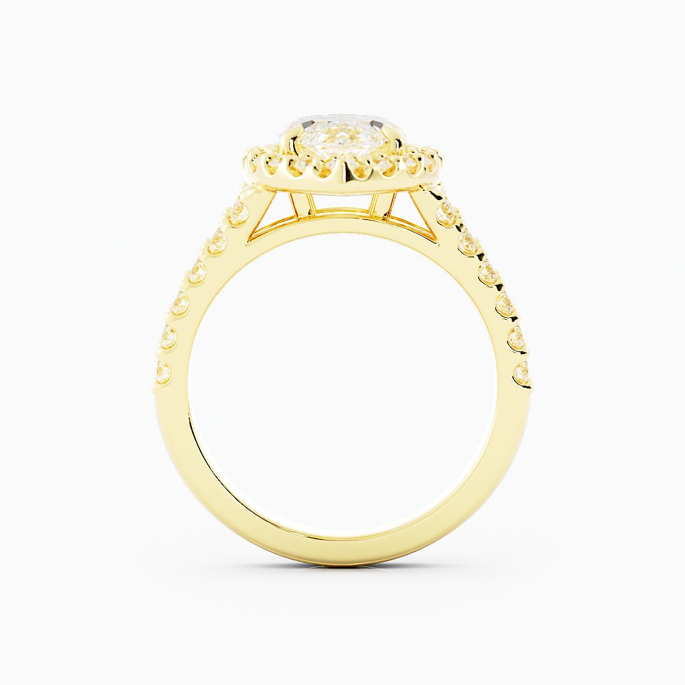 2.5 Carat Marquise Cut Moissanite Engagement Ring 14k Yellow Gold - Balacia