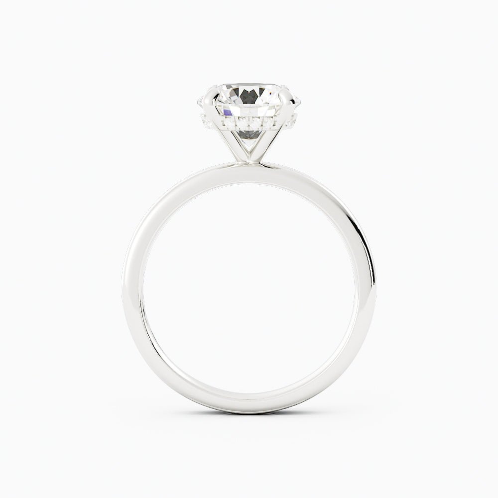 3 Carat Round Diamond Thick Band Engagement Ring - Balacia