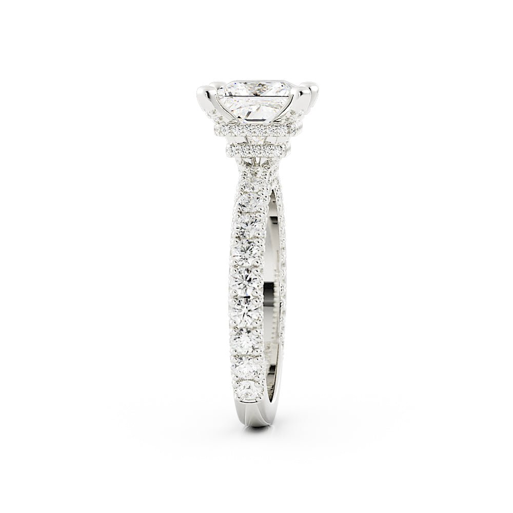 3 Carat Princess Cut Diamond Engagement Ring white gold