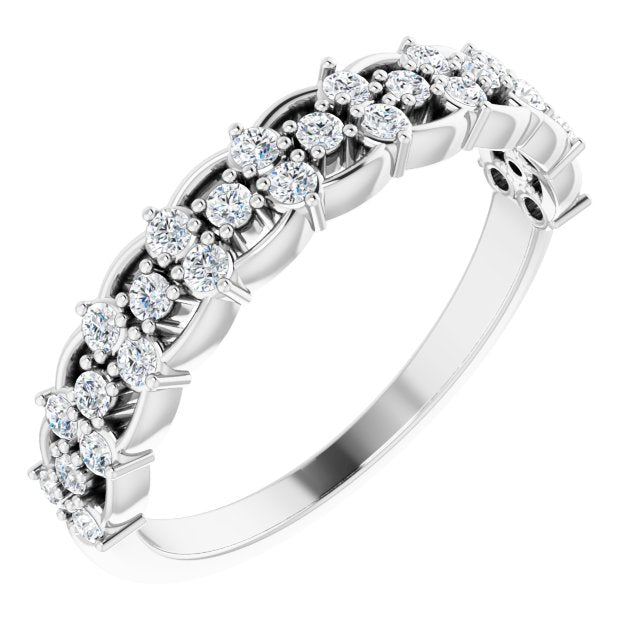 4K White 3/8 CTW Diamond Anniversary Band - Balacia
