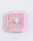 1.5 ctw Round Natural Diamond Vintage Halo Engagement Ring 14k White Gold
