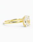 1 Carat Oval Diamond Engagement Ring 14k Yellow Gold