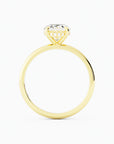 1 Carat Oval Diamond Engagement Ring 14k Yellow Gold