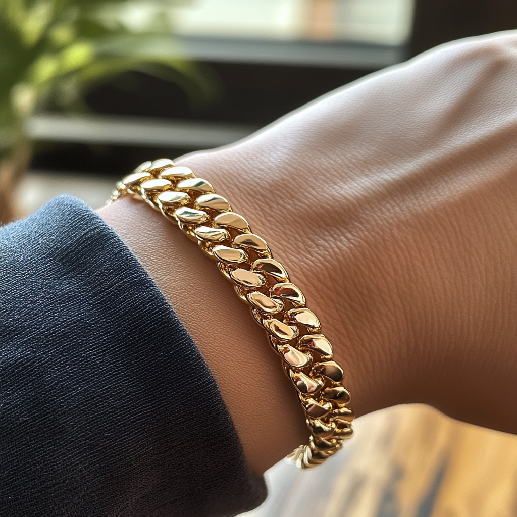 Golden Legacy Miami Cuban Link Bracelet Solid 14k Balacia