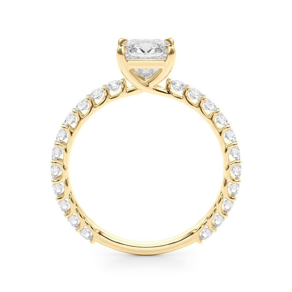 Princess Cut Diamond Engagement Ring Side View