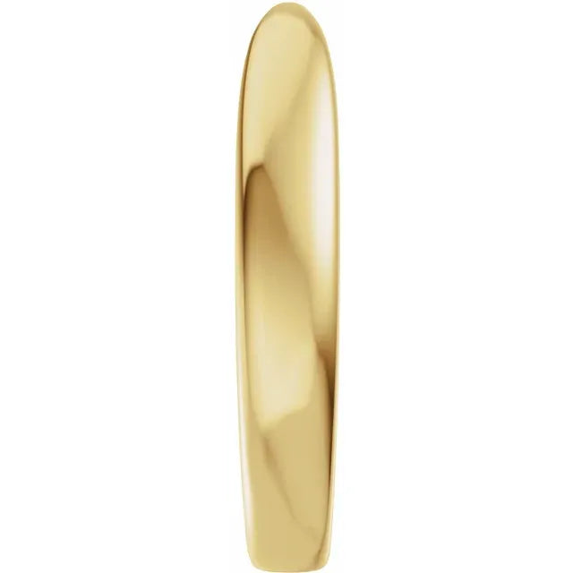 Reverse Tapered Open 14k Gold Band Side View