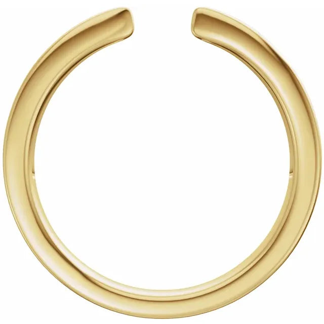 Reverse Tapered Open Gold Band Side View