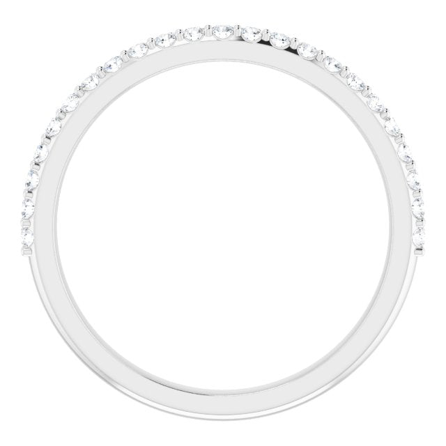 Traditional Diamond Wedding Band Side View - Balacia