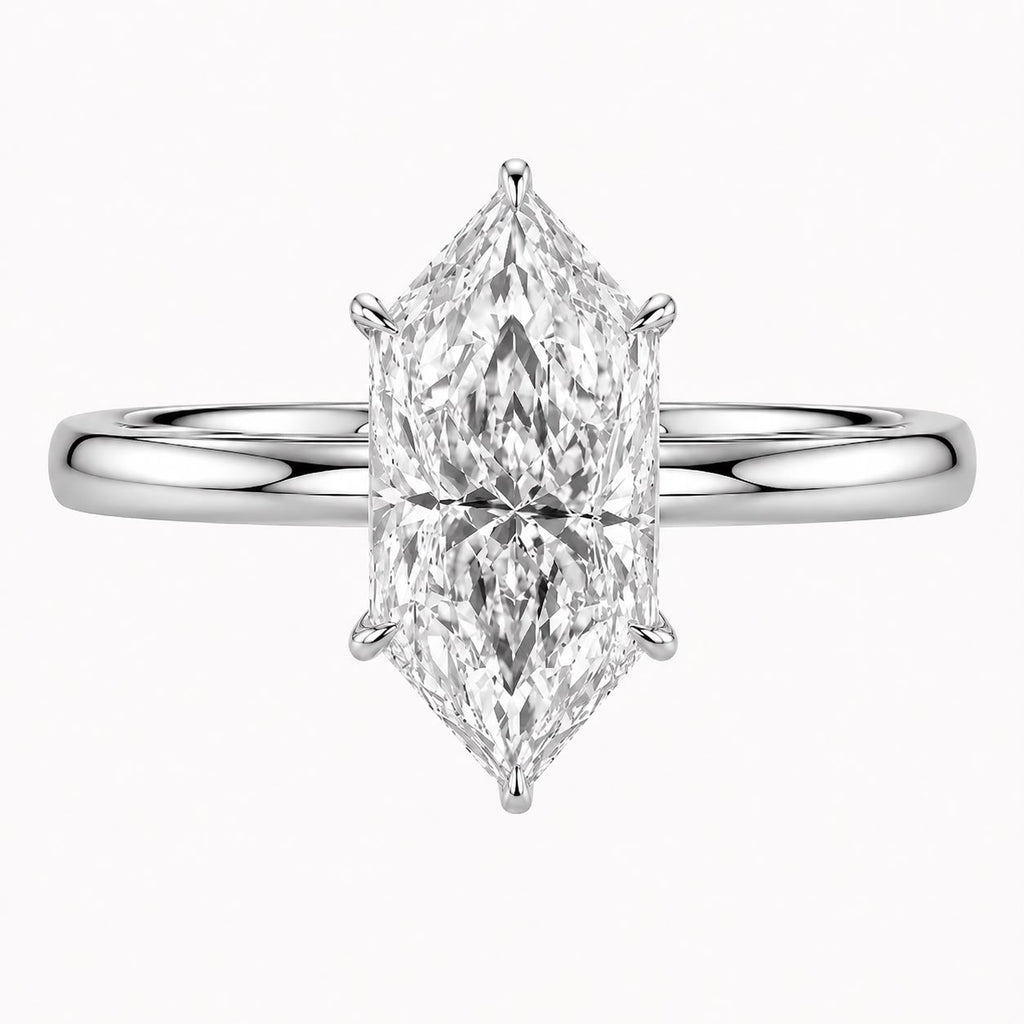 White Gold Dutch Marquise Diamond Solitaire Engagement Ring