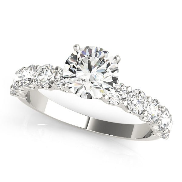 White Gold Round Diamond Glamorous Engagement Ring