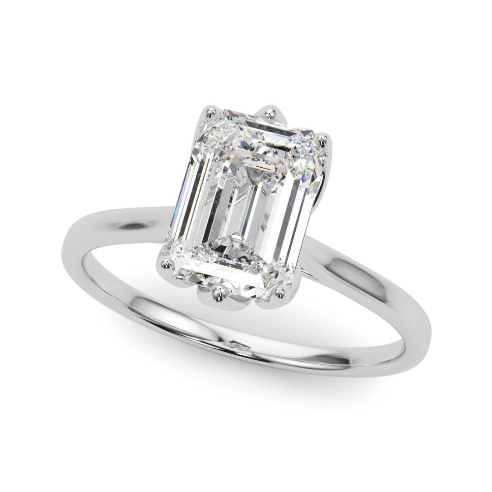 floral emerald cut Engagement Ring - Balacia