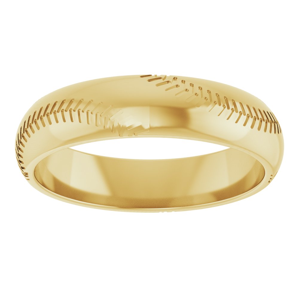Baseball/Softball Men's Wedding Band Gold