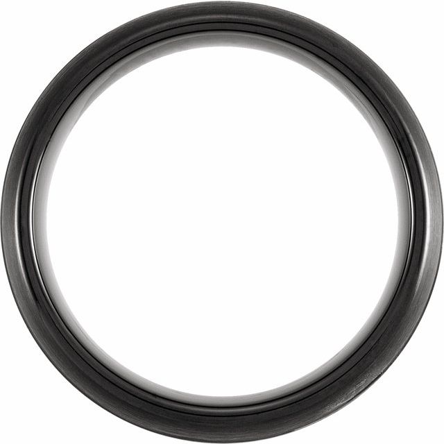 Black & Blue PVD Tungsten 8 mm Grooved Band - Balacia