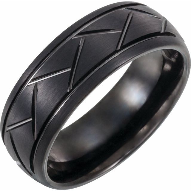 Black PVD Tungsten 8 mm Band - Balacia