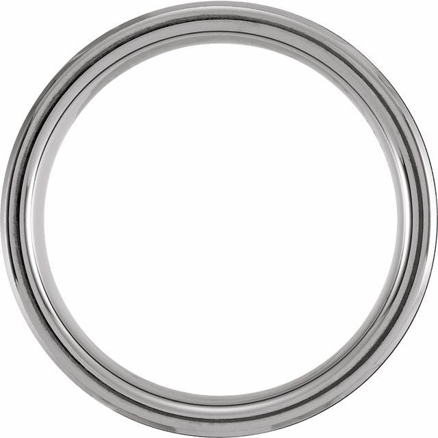 Blue PVD Tungsten 7 mm Grooved Beveled - Edge Band - Balacia