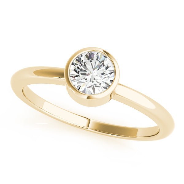 Yellow Gold Round Bezel Engagement Ring