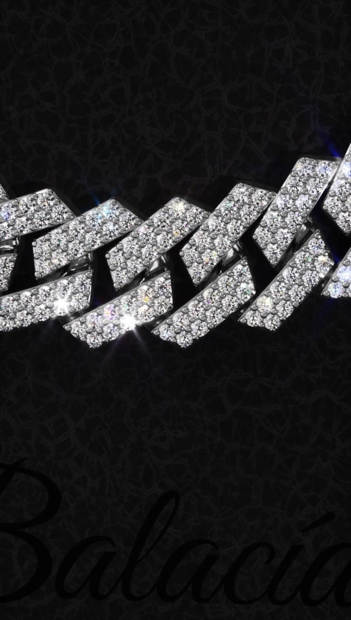 Cuban Chain Iced Out Moissanite Silver