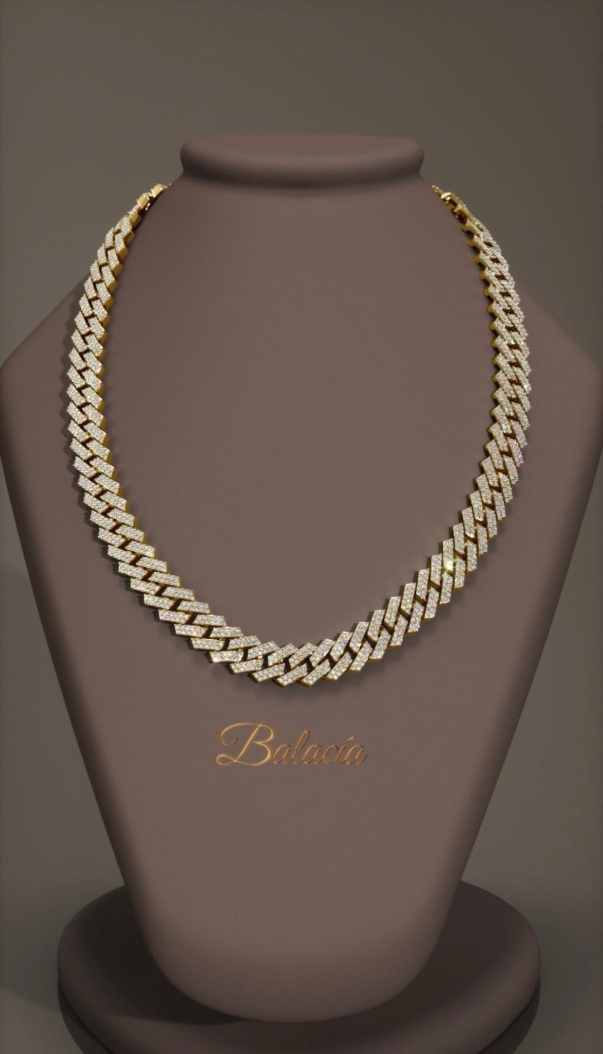 Cuban Chain Iced Out Moissanite Silver or Vermeil