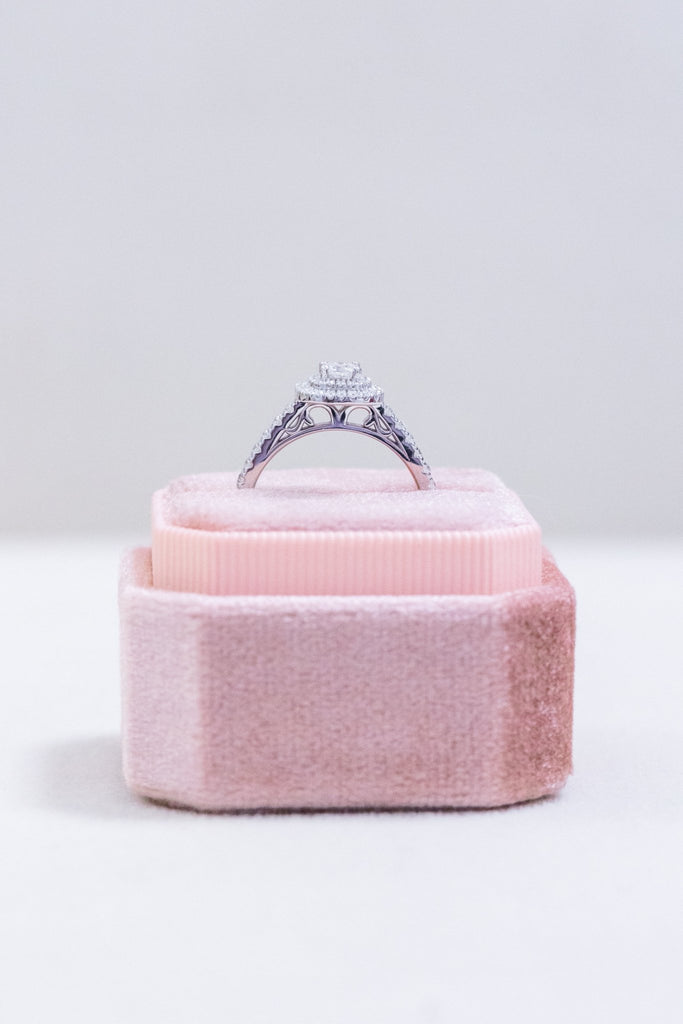 Cushion Cut Double Halo Natural Diamond Engagement Ring - Balacia