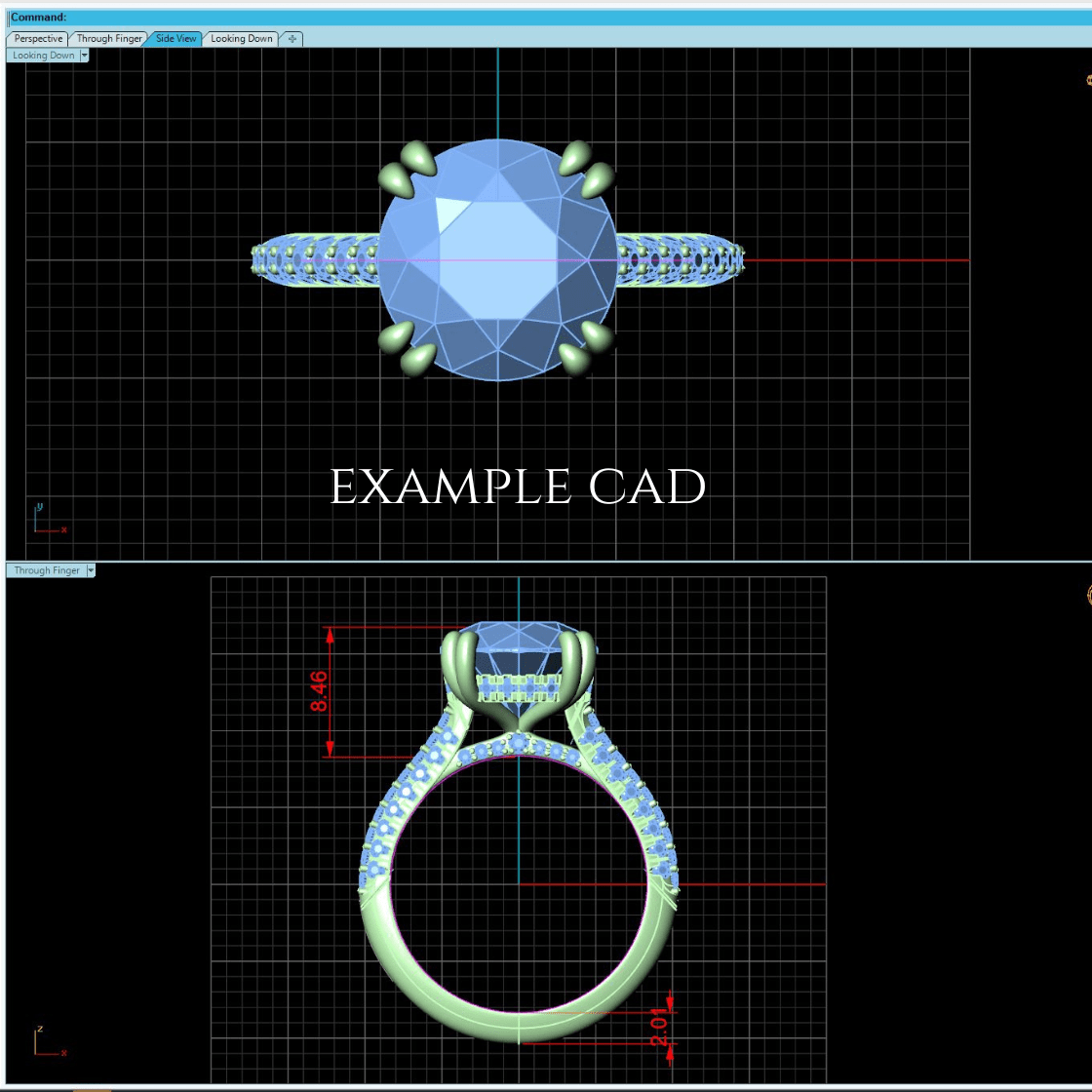 Custom Jewelry Design CAD Mockup Deposit - Balacia