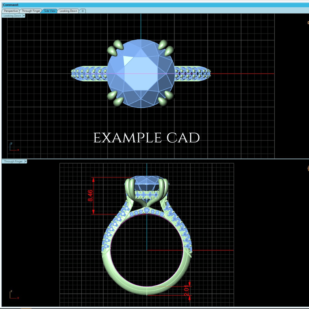 Custom Jewelry Design CAD Mockup Deposit - Balacia