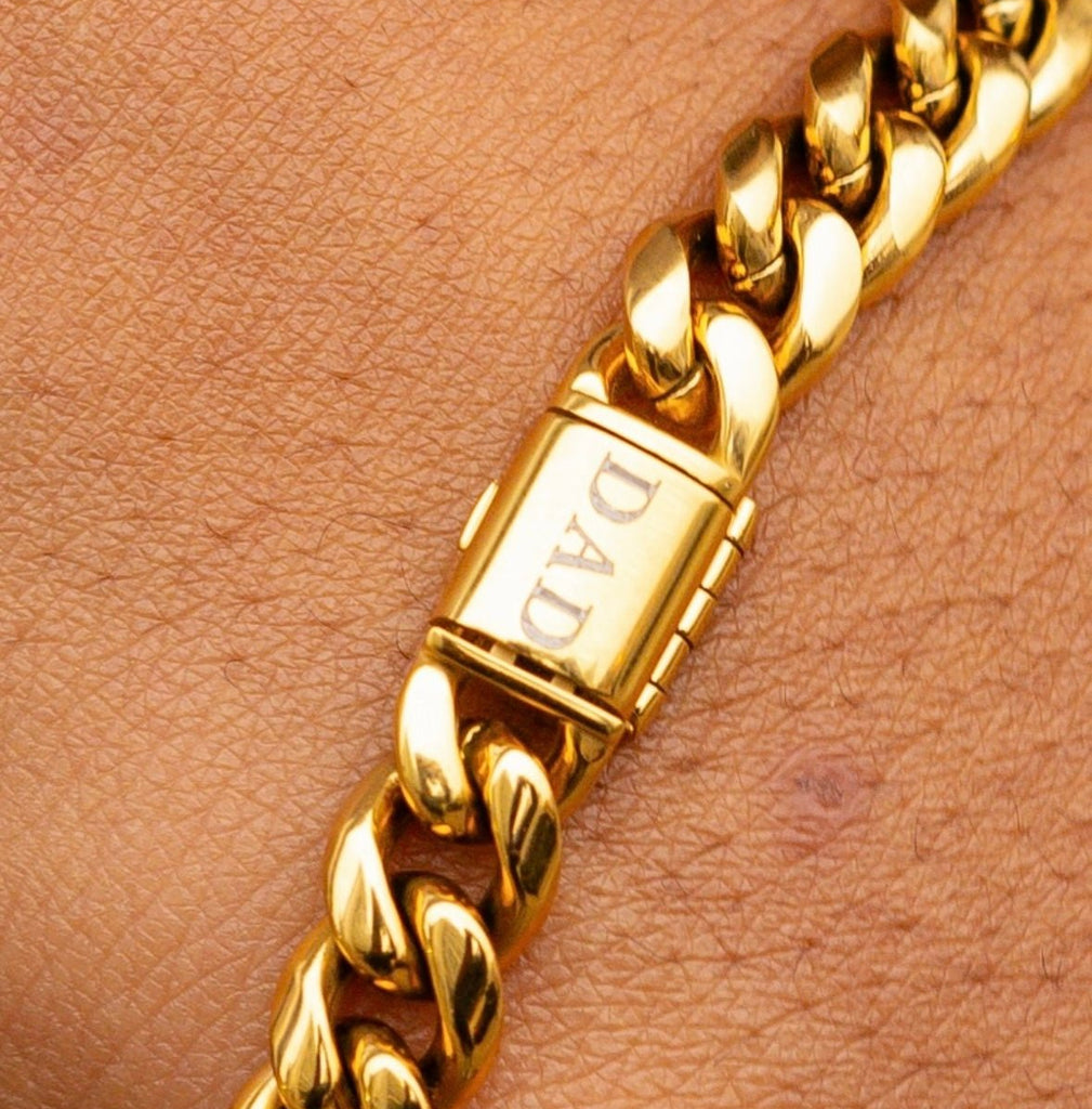 Dad Engraved Cuban Link Bracelet Men’s Gift - Balacia